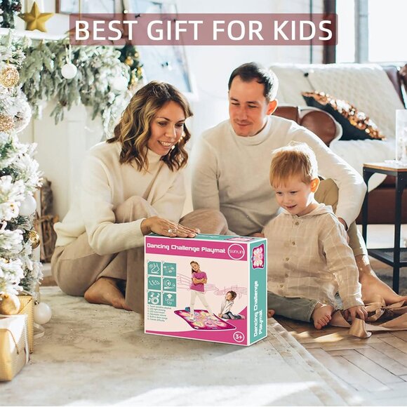 Dance Mat - Rhythm Step Play Mat - Dance Game Toy Pad with LED Lights, Gift for - Picture 6 of 8